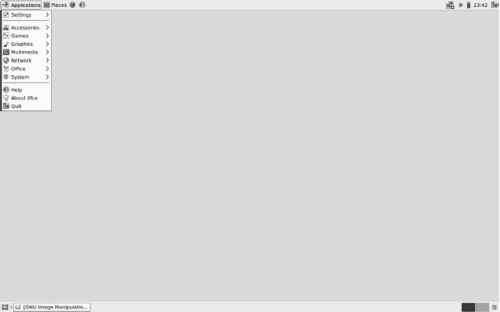 Figure The default xfce desktop seen the Xubuntu distribution