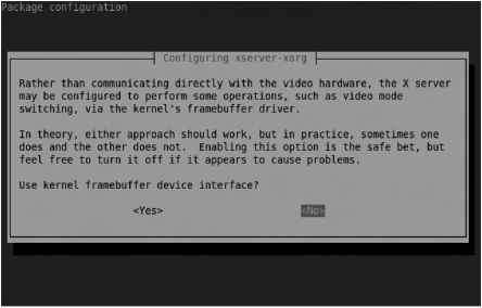 Figure Choose whether enable kernel framebuffer this screen